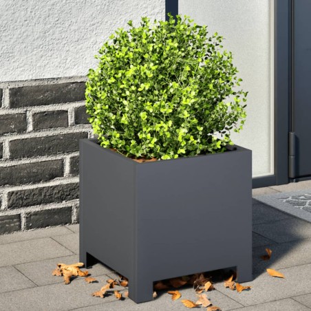 vidaXL Fioriere da Giardino 2 pz Antracite 30x30x30 cm in Acciaio