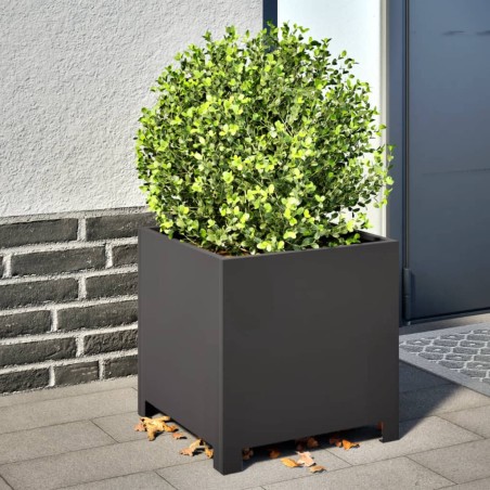 vidaXL Fioriere da Giardino 2 pz Nere 40x40x40 cm in Acciaio