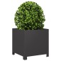 vidaXL Fioriere da Giardino 2 pz Nere 40x40x40 cm in Acciaio vidaXL Fioriere da Giardino 2 pz Nere 40x40x40 cm in Acciaio