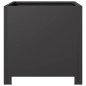 vidaXL Fioriere da Giardino 2 pz Nere 40x40x40 cm in Acciaio vidaXL Fioriere da Giardino 2 pz Nere 40x40x40 cm in Acciaio