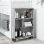 vidaXL Carrello Stretto Grigio Cemento 48x13x68 cm in Truciolato