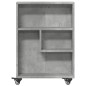 vidaXL Carrello Stretto Grigio Cemento 48x13x68 cm in Truciolato
