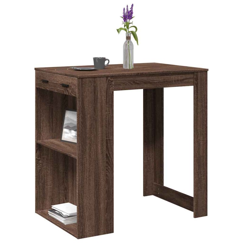 vidaXL Tavolo da Bar Rovere Marrone 102x70x103,5 cm in Truciolato vidaXL Tavolo da Bar Rovere Marrone 102x70x103,5 cm in Truciolato