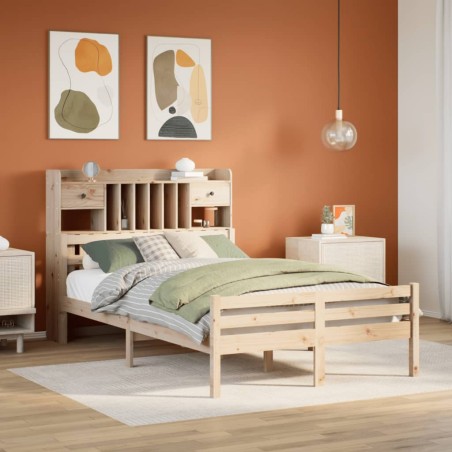 vidaXL Letto Libreria senza Materasso 135x190 cm in Legno di Pino