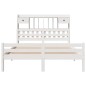vidaXL Letto Libreria senza Materasso Bianco 140x200 cm Legno di Pino vidaXL Letto Libreria senza Materasso Bianco 140x200 cm Legno di Pino