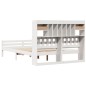 vidaXL Letto Libreria senza Materasso Bianco 140x200 cm Legno di Pino vidaXL Letto Libreria senza Materasso Bianco 140x200 cm Legno di Pino