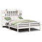 vidaXL Letto Libreria senza Materasso Bianco 150x200 cm Legno di Pino vidaXL Letto Libreria senza Materasso Bianco 150x200 cm Legno di Pino