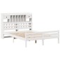 vidaXL Letto Libreria senza Materasso Bianco 150x200 cm Legno di Pino vidaXL Letto Libreria senza Materasso Bianco 150x200 cm Legno di Pino