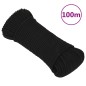 vidaXL Corda da Lavoro Nera 4 mm 100 m in Poliestere vidaXL Corda da Lavoro Nera 4 mm 100 m in Poliestere