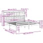 vidaXL Giroletto con Libreria senza Materasso 180x200 cm in Legno Pino vidaXL Giroletto con Libreria senza Materasso 180x200 cm in Legno Pino