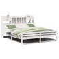 vidaXL Letto Libreria senza Materasso Bianco 200x200 cm Legno di Pino vidaXL Letto Libreria senza Materasso Bianco 200x200 cm Legno di Pino