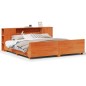 vidaXL Giroletto senza Materasso Marrone Cera 180x200 cm Legno di Pino vidaXL Giroletto senza Materasso Marrone Cera 180x200 cm Legno di Pino