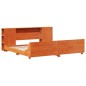 vidaXL Giroletto senza Materasso Marrone Cera 180x200 cm Legno di Pino vidaXL Giroletto senza Materasso Marrone Cera 180x200 cm Legno di Pino
