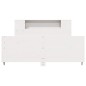 vidaXL Giroletto senza Materasso Bianco 150x200 cm Legno Massello Pino