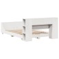 vidaXL Giroletto senza Materasso Bianco 150x200 cm Legno Massello Pino