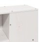 vidaXL Giroletto senza Materasso Bianco 150x200 cm Legno Massello Pino