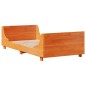 vidaXL Giroletto senza Materasso Marrone Cera 100x200 cm Legno di Pino vidaXL Giroletto senza Materasso Marrone Cera 100x200 cm Legno di Pino