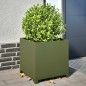 vidaXL Fioriera da Giardino Verde Oliva 50x50x50 cm in Acciaio vidaXL Fioriera da Giardino Verde Oliva 50x50x50 cm in Acciaio