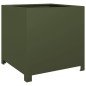 vidaXL Fioriera da Giardino Verde Oliva 50x50x50 cm in Acciaio vidaXL Fioriera da Giardino Verde Oliva 50x50x50 cm in Acciaio