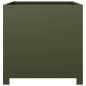 vidaXL Fioriera da Giardino Verde Oliva 50x50x50 cm in Acciaio vidaXL Fioriera da Giardino Verde Oliva 50x50x50 cm in Acciaio