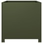 vidaXL Fioriera da Giardino Verde Oliva 50x50x50 cm in Acciaio vidaXL Fioriera da Giardino Verde Oliva 50x50x50 cm in Acciaio