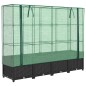 vidaXL Letto Rialzato con Copertura Serra Effetto Rattan 160x40x138 cm vidaXL Letto Rialzato con Copertura Serra Effetto Rattan 160x40x138 cm