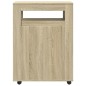 vidaXL Mobile da Bagno Stretto con Ruote Rovere Sonoma in Truciolato vidaXL Mobile da Bagno Stretto con Ruote Rovere Sonoma in Truciolato