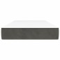 Materasso a Molle Grigio Scuro 90x190x20 cm in Velluto