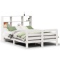 vidaXL Giroletto senza Materasso Bianco 160x200 cm Legno Massello Pino vidaXL Giroletto senza Materasso Bianco 160x200 cm Legno Massello Pino