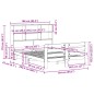 vidaXL Giroletto senza Materasso Bianco 160x200 cm Legno Massello Pino vidaXL Giroletto senza Materasso Bianco 160x200 cm Legno Massello Pino