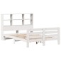 vidaXL Letto senza Materasso Bianco 140x190 cm Legno Massello di Pino vidaXL Letto senza Materasso Bianco 140x190 cm Legno Massello di Pino