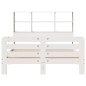 vidaXL Letto senza Materasso Bianco 140x190 cm Legno Massello di Pino vidaXL Letto senza Materasso Bianco 140x190 cm Legno Massello di Pino