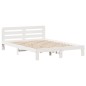 vidaXL Letto senza Materasso Bianco 140x190 cm Legno Massello di Pino vidaXL Letto senza Materasso Bianco 140x190 cm Legno Massello di Pino