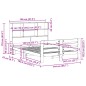 vidaXL Letto senza Materasso Bianco 140x190 cm Legno Massello di Pino vidaXL Letto senza Materasso Bianco 140x190 cm Legno Massello di Pino