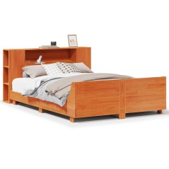 vidaXL Giroletto senza Materasso Marrone Cera 120x200 cm Legno di Pino