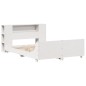 vidaXL Letto senza Materasso Bianco 135x190 cm Legno Massello di Pino vidaXL Letto senza Materasso Bianco 135x190 cm Legno Massello di Pino