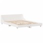 vidaXL Letto senza Materasso Bianco 135x190 cm Legno Massello di Pino vidaXL Letto senza Materasso Bianco 135x190 cm Legno Massello di Pino