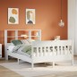 vidaXL Giroletto senza Materasso Bianco 140x200 cm Legno Massello Pino vidaXL Giroletto senza Materasso Bianco 140x200 cm Legno Massello Pino