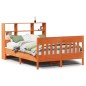 vidaXL Letto senza Materasso Marrone Cera 120x190 cm in Legno di Pino vidaXL Letto senza Materasso Marrone Cera 120x190 cm in Legno di Pino