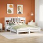 vidaXL Letto Libreria senza Materasso Bianco 200x200 cm Legno di Pino vidaXL Letto Libreria senza Materasso Bianco 200x200 cm Legno di Pino
