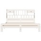 vidaXL Letto Libreria senza Materasso Bianco 200x200 cm Legno di Pino vidaXL Letto Libreria senza Materasso Bianco 200x200 cm Legno di Pino