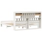 vidaXL Letto Libreria senza Materasso Bianco 200x200 cm Legno di Pino vidaXL Letto Libreria senza Materasso Bianco 200x200 cm Legno di Pino