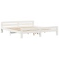 vidaXL Letto Libreria senza Materasso Bianco 200x200 cm Legno di Pino vidaXL Letto Libreria senza Materasso Bianco 200x200 cm Legno di Pino
