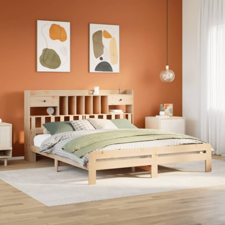 vidaXL Letto Libreria senza Materasso 180x200 cm in Legno di Pino