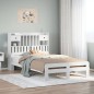 vidaXL Letto Libreria senza Materasso Bianco 120x190 cm Legno di Pino
