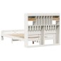 vidaXL Letto Libreria senza Materasso Bianco 120x190 cm Legno di Pino
