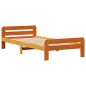 vidaXL Letto Libreria senza Materasso Marrone Cera 75x190 cm in Pino