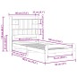 vidaXL Letto Libreria senza Materasso 90x190 cm Legno Massello Pino