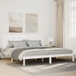 vidaXL Giroletto Extra Lungo senza Materasso Bianco 160x220cm Massello vidaXL Giroletto Extra Lungo senza Materasso Bianco 160x220cm Massello