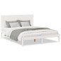 vidaXL Giroletto Extra Lungo senza Materasso Bianco 160x220cm Massello vidaXL Giroletto Extra Lungo senza Materasso Bianco 160x220cm Massello
